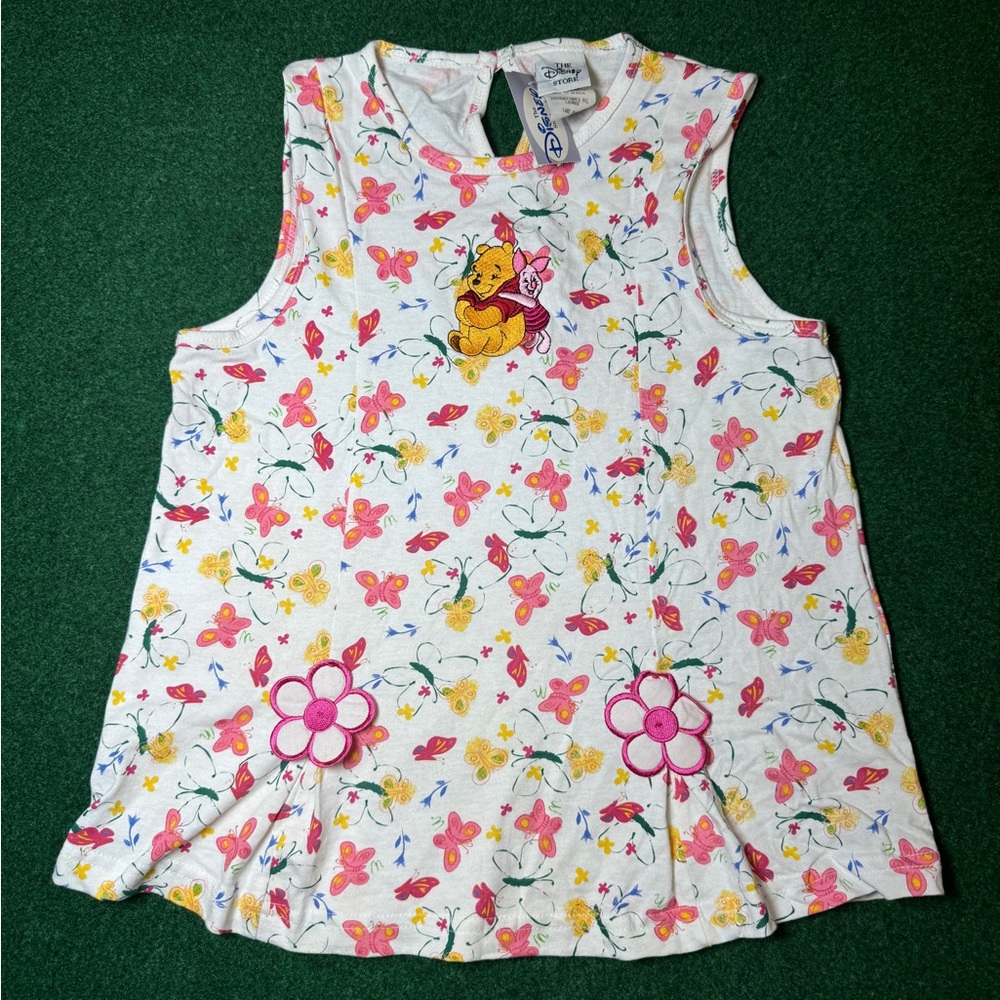 Winnie The Pooh Piglet Dress Vintage Cartoon NWT Girls 10-12 Butterfly Dress